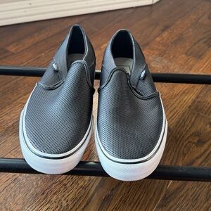 Vans Black Perforated Leather